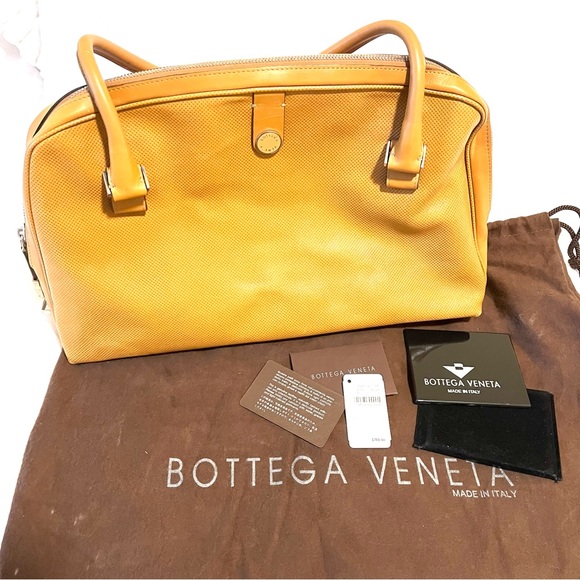 Bottega Veneta Handbags - Vintage Bottega Veneta Camel Coloured Leather Handbag, gorgeous!